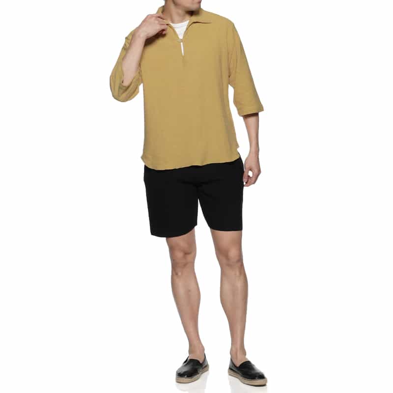 BARNEYS NEW YORK カプリシャツ YELLOW