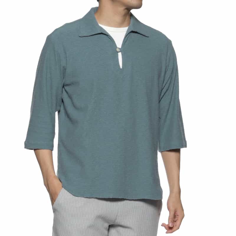 BARNEYS NEW YORK カプリシャツ BLUE