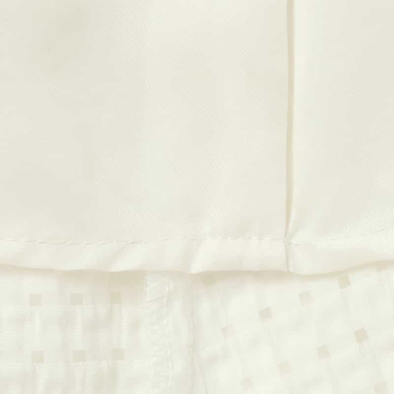 BARNEYS NEW YORK ウォッシャブル ドローストリング付きシアーチェック柄スカート WHITE