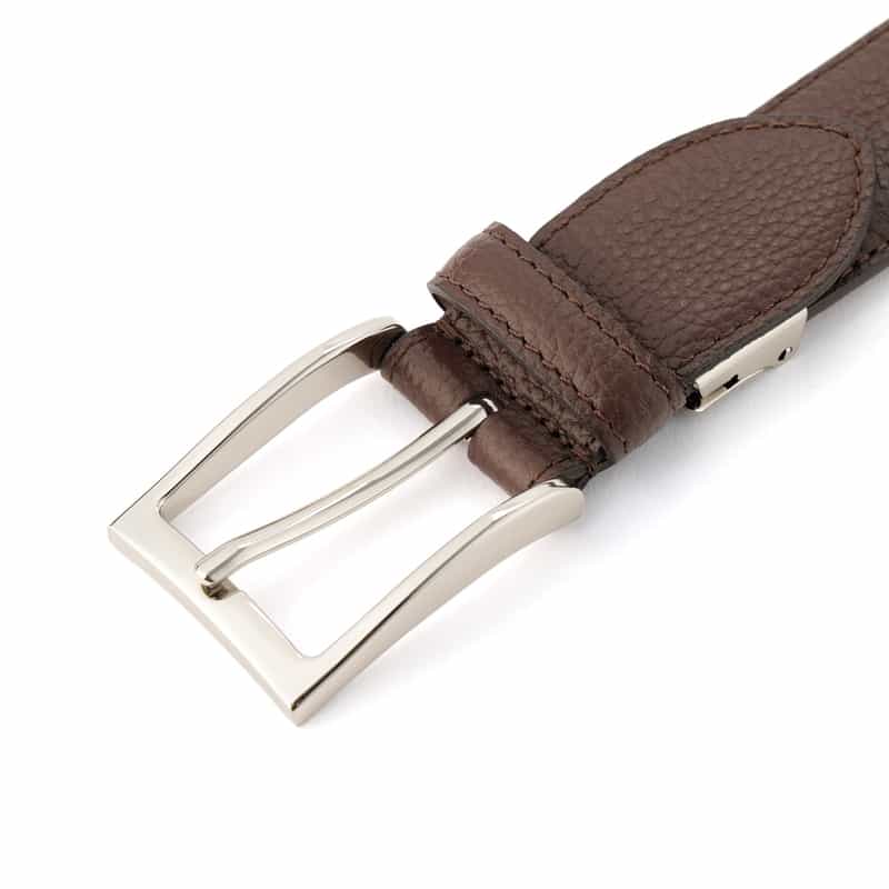 BARNEYS NEW YORK シュリンクレザーベルト BROWN