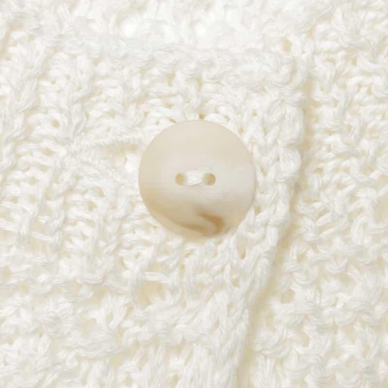 BARNEYS NEW YORK コットンニットカーディガン WHITE