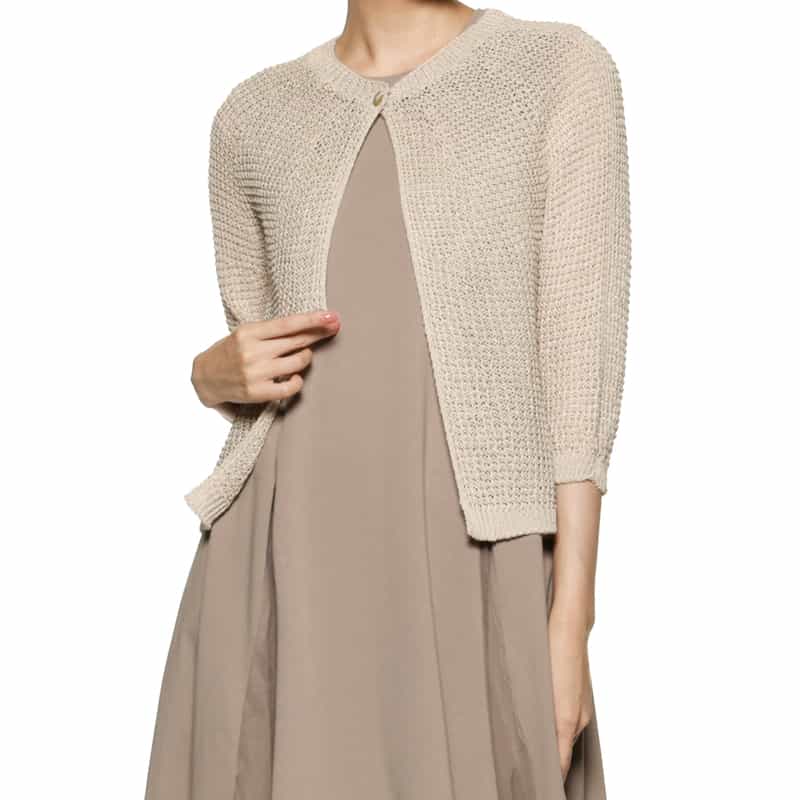 BARNEYS NEW YORK コットンニットカーディガン BEIGE