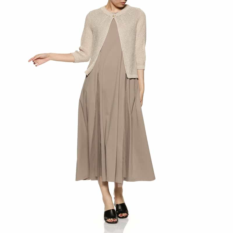 BARNEYS NEW YORK コットンニットカーディガン BEIGE