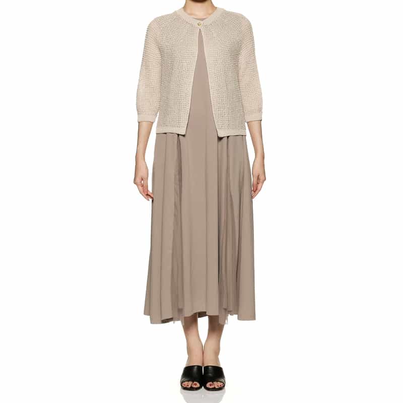 BARNEYS NEW YORK コットンニットカーディガン BEIGE