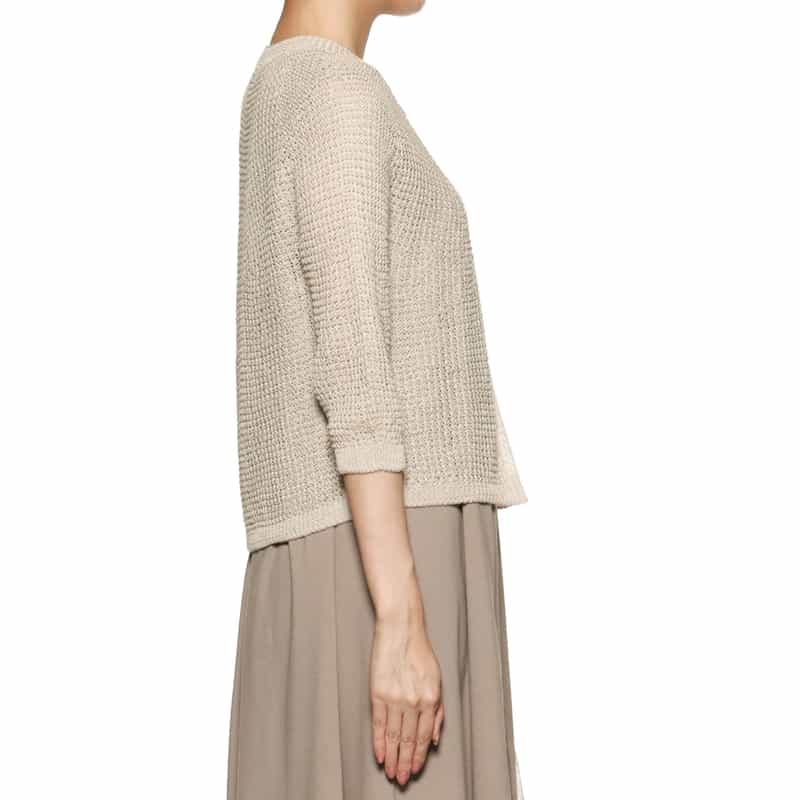 BARNEYS NEW YORK コットンニットカーディガン BEIGE