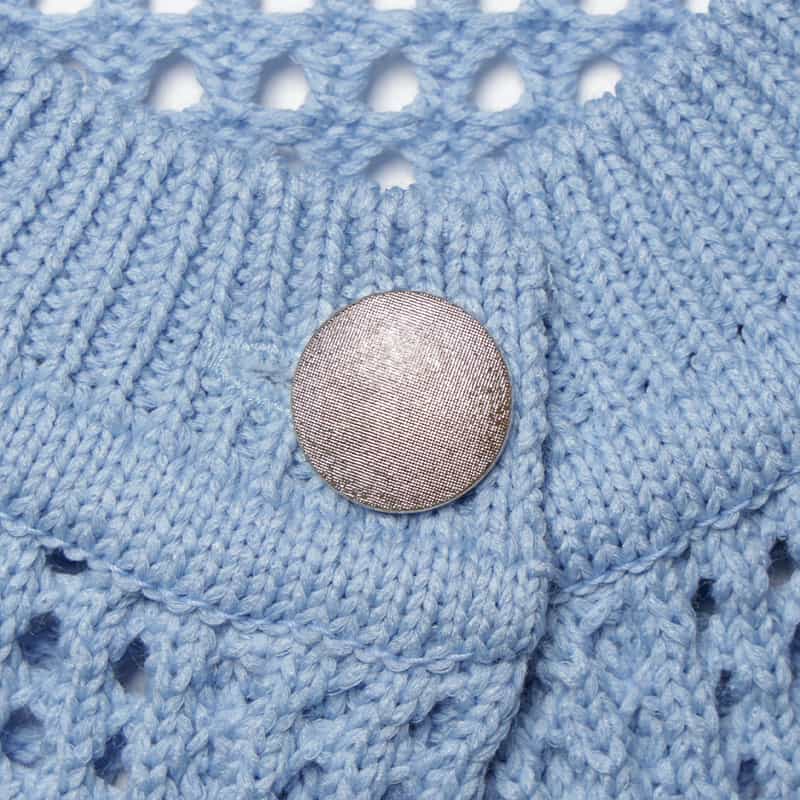 BARNEYS NEW YORK メッシュニットカーディガン LIGHT BLUE