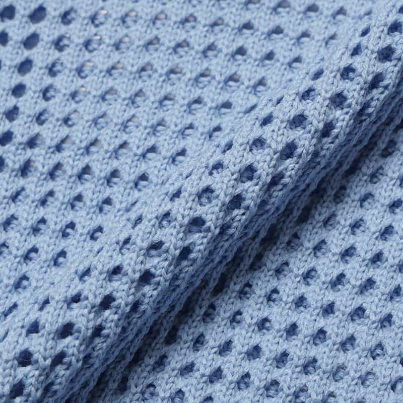 BARNEYS NEW YORK メッシュニットカーディガン LIGHT BLUE