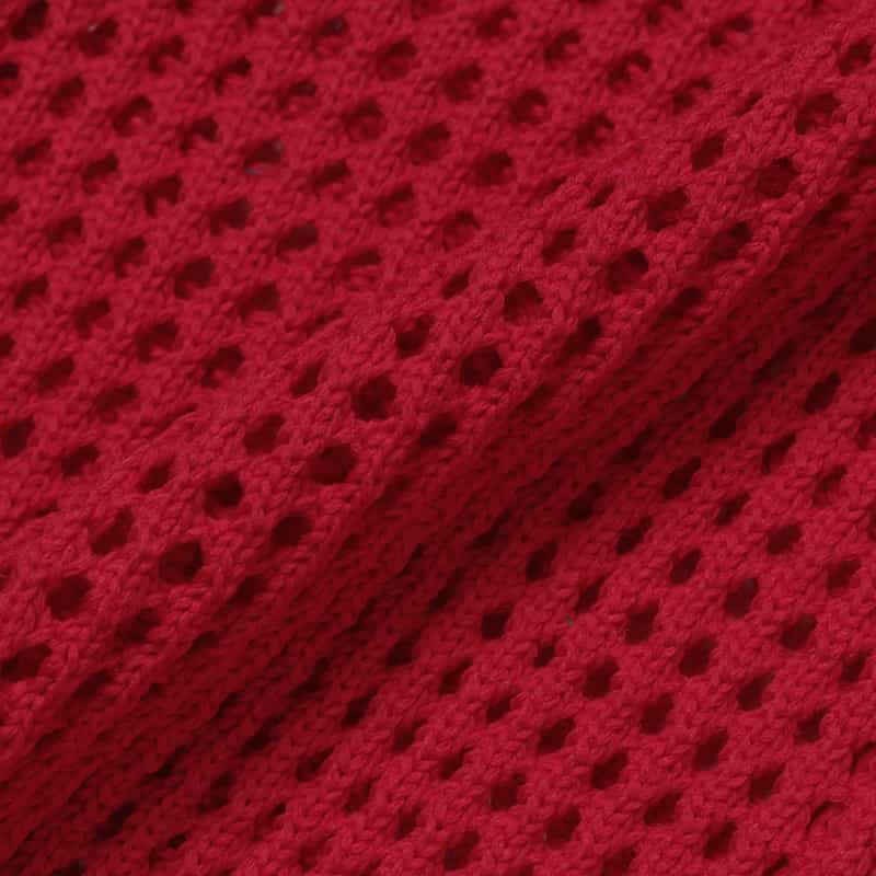 BARNEYS NEW YORK メッシュニットカーディガン RED