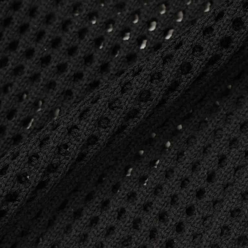 BARNEYS NEW YORK メッシュニットカーディガン BLACK