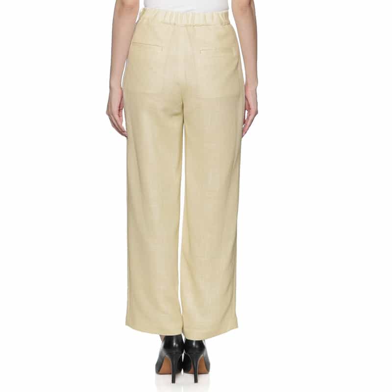 BARNEYS NEW YORK カラミツイード素材パンツ WHITE