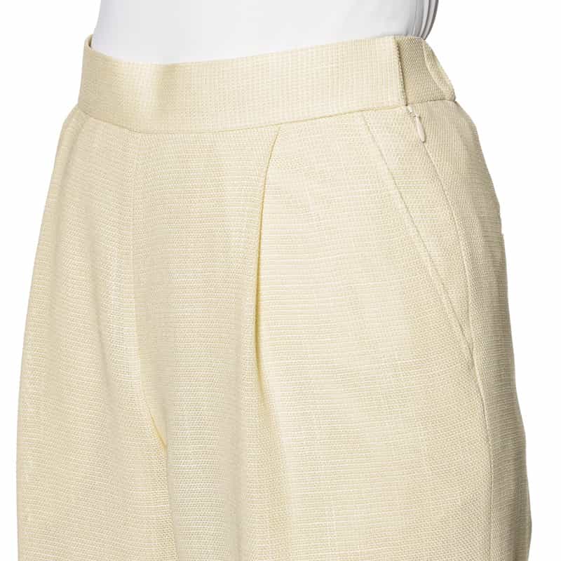 BARNEYS NEW YORK カラミツイード素材パンツ WHITE