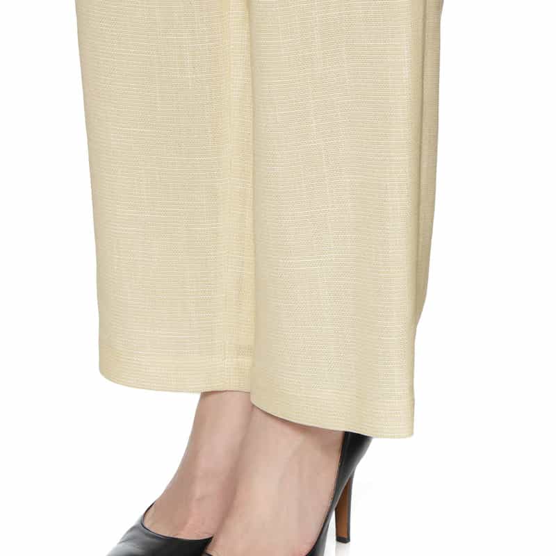 BARNEYS NEW YORK カラミツイード素材パンツ WHITE