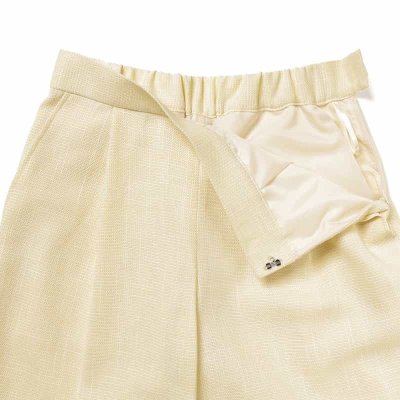 BARNEYS NEW YORK カラミツイード素材パンツ WHITE