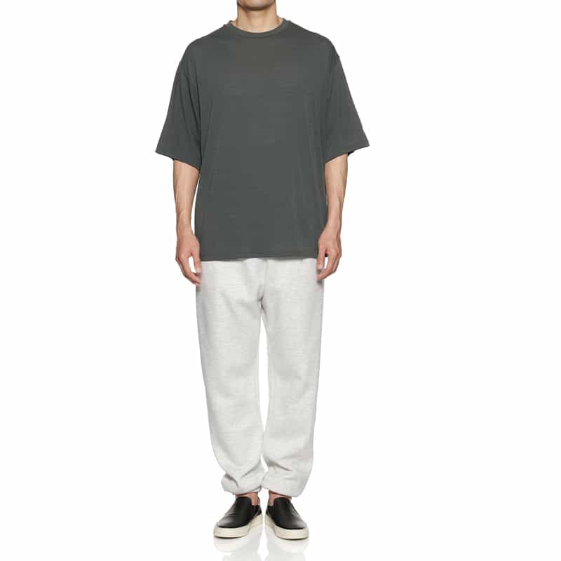 BARNEYS NEW YORK ウォッシャブル ウール素材Tシャツ GRAY