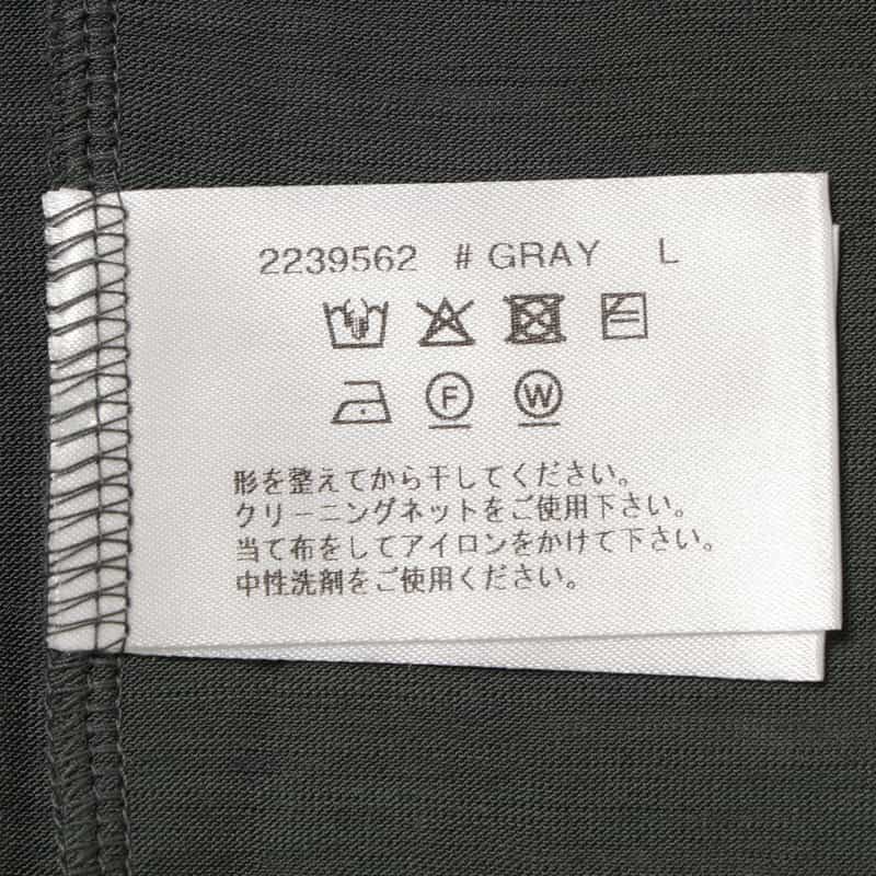 BARNEYS NEW YORK ウォッシャブル ウール素材Tシャツ GRAY