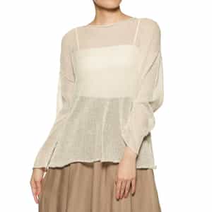 ウォッシャブル メッシュニットプルオーバー