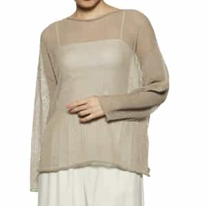 ウォッシャブル メッシュニットプルオーバー