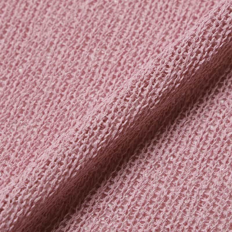 BARNEYS NEW YORK ウォッシャブル メッシュニットプルオーバー PINK