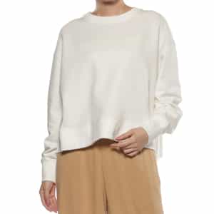 ウォッシャブル 裏毛クルーネックカットソー