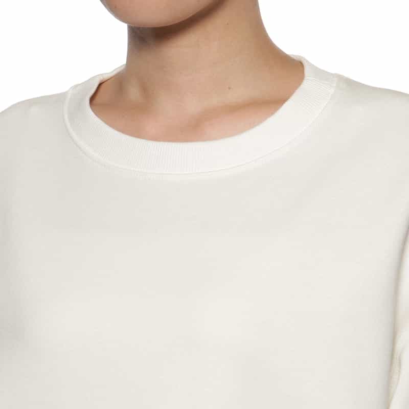 BARNEYS NEW YORK ウォッシャブル 裏毛クルーネックカットソー OFF WHITE