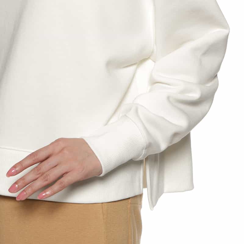 BARNEYS NEW YORK ウォッシャブル 裏毛クルーネックカットソー OFF WHITE