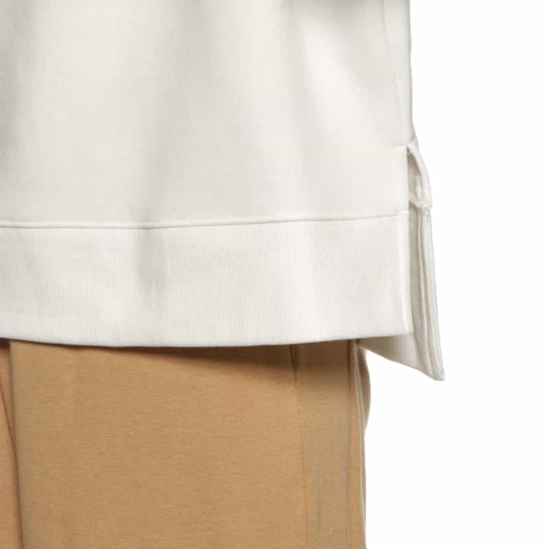 BARNEYS NEW YORK ウォッシャブル 裏毛クルーネックカットソー OFF WHITE