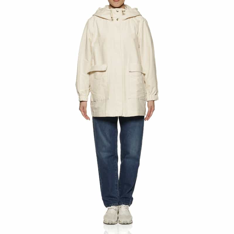 BARNEYS NEW YORK ウォッシャブル フード付きブルゾン IVORY