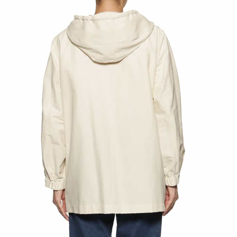BARNEYS NEW YORK ウォッシャブル フード付きブルゾン IVORY