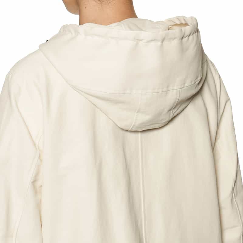 BARNEYS NEW YORK ウォッシャブル フード付きブルゾン IVORY