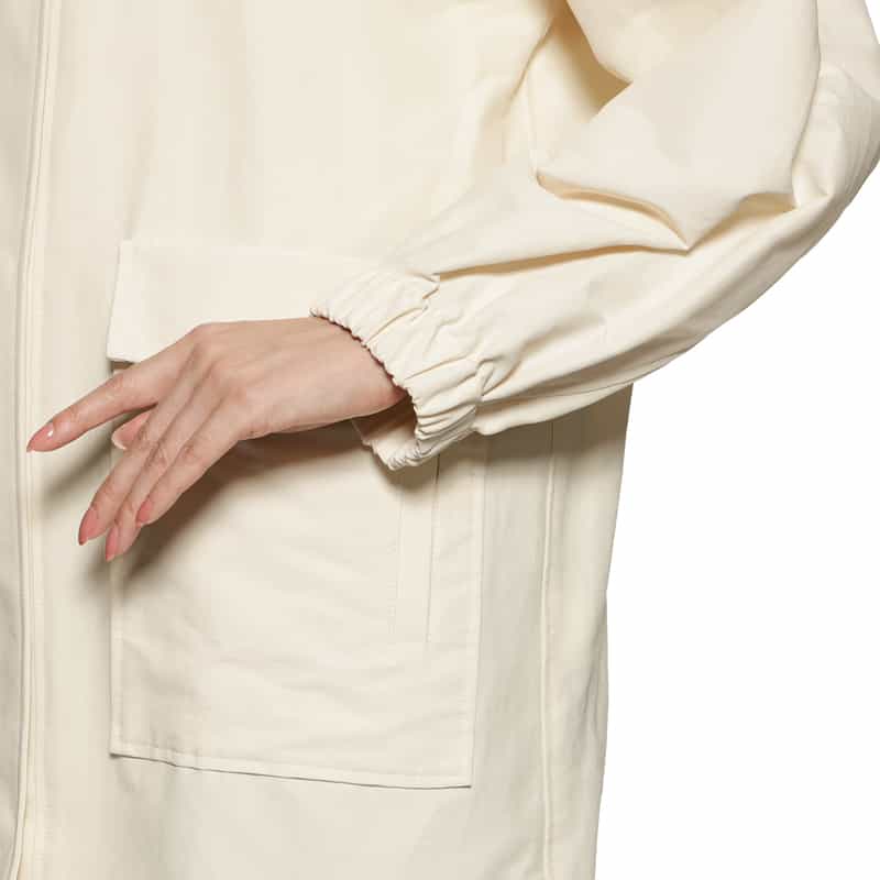 BARNEYS NEW YORK ウォッシャブル フード付きブルゾン IVORY