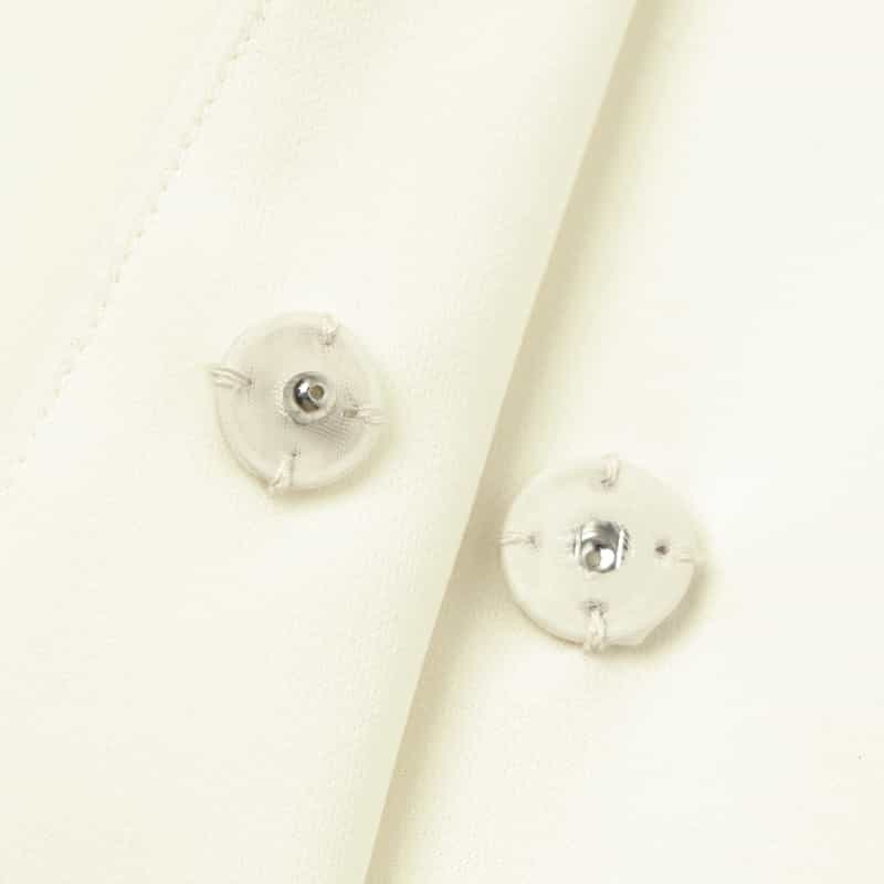 BARNEYS NEW YORK セットアップ ウォッシャブル ギャザーフレアジレ OFF WHITE