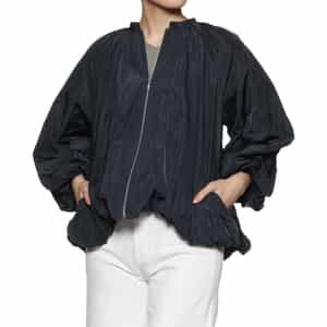 ウォッシャブル タフタ素材 バルーンシルエットブルゾン