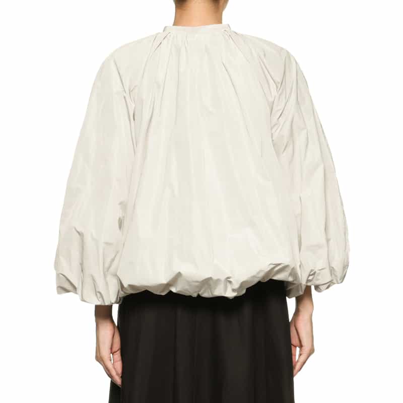 BARNEYS NEW YORK ウォッシャブル タフタ素材 バルーンシルエットブルゾン LIGHT GRAY