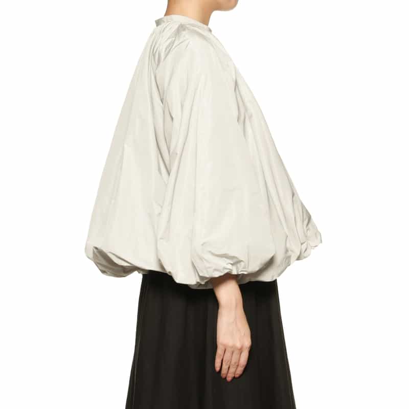 BARNEYS NEW YORK ウォッシャブル タフタ素材 バルーンシルエットブルゾン LIGHT GRAY