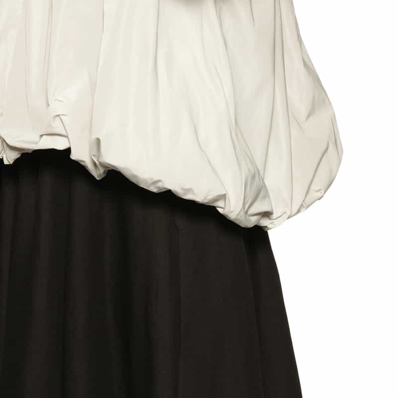 BARNEYS NEW YORK ウォッシャブル タフタ素材 バルーンシルエットブルゾン LIGHT GRAY