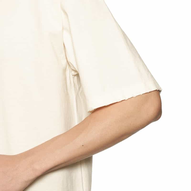 BARNEYS NEW YORK ヴィンテージ加工オーバーフィットTシャツ WHITE