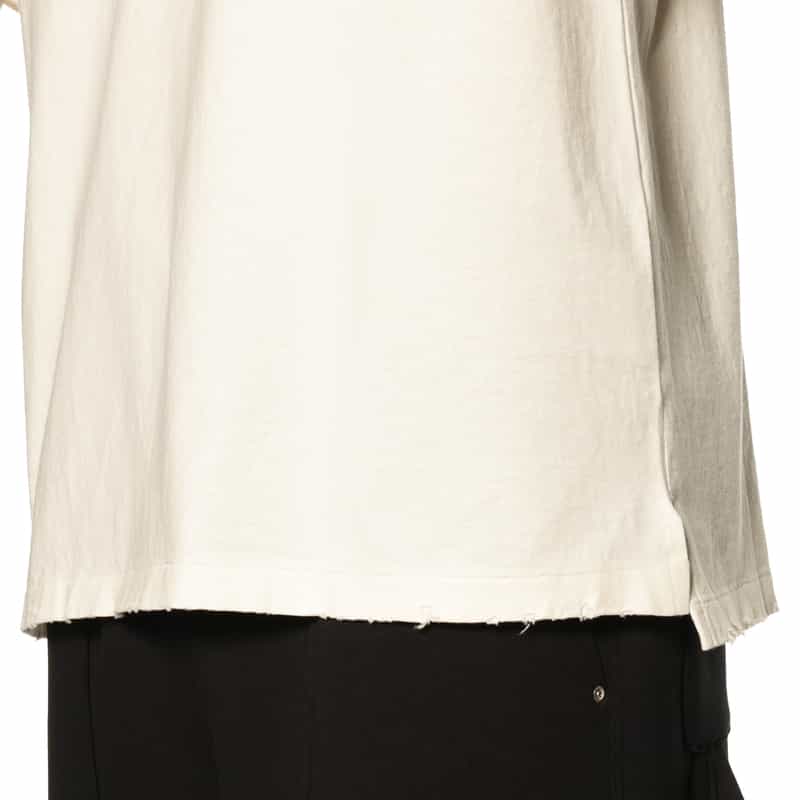 BARNEYS NEW YORK ヴィンテージ加工オーバーフィットTシャツ WHITE