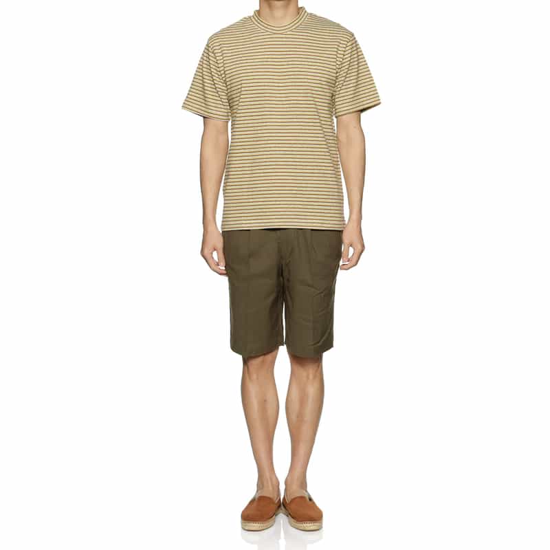 BARNEYS NEW YORK マルチボーダー柄Tシャツ YELLOW