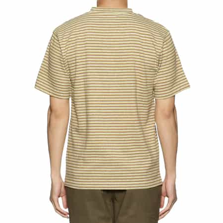 be with M Misayo マルチTシャツ イエローボーダー be with M] Misayo マルチTシャツ イエローボーダー