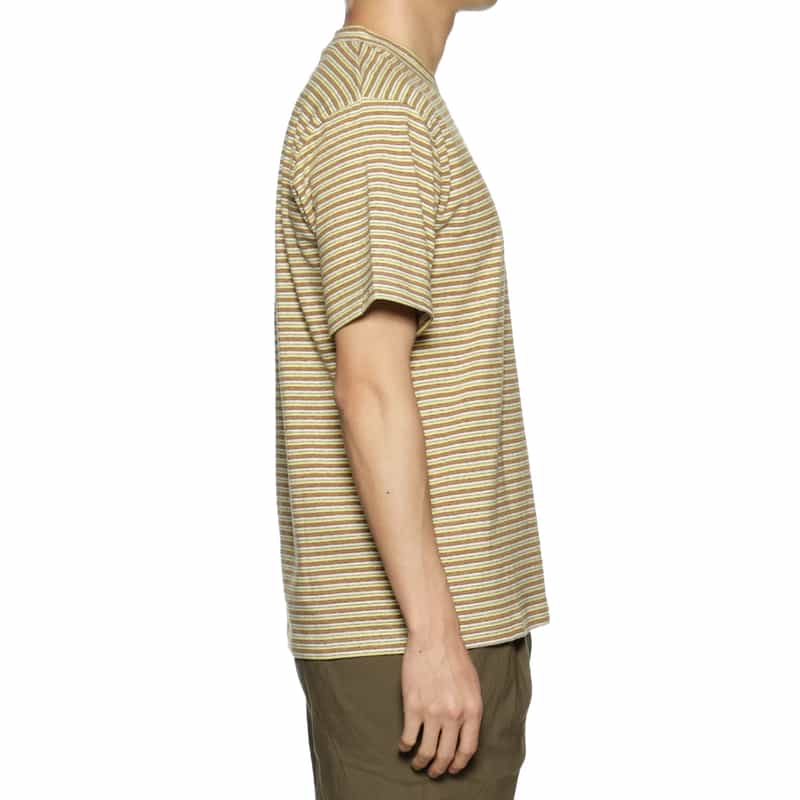 BARNEYS NEW YORK マルチボーダー柄Tシャツ YELLOW