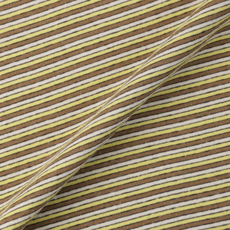 BARNEYS NEW YORK マルチボーダー柄Tシャツ YELLOW