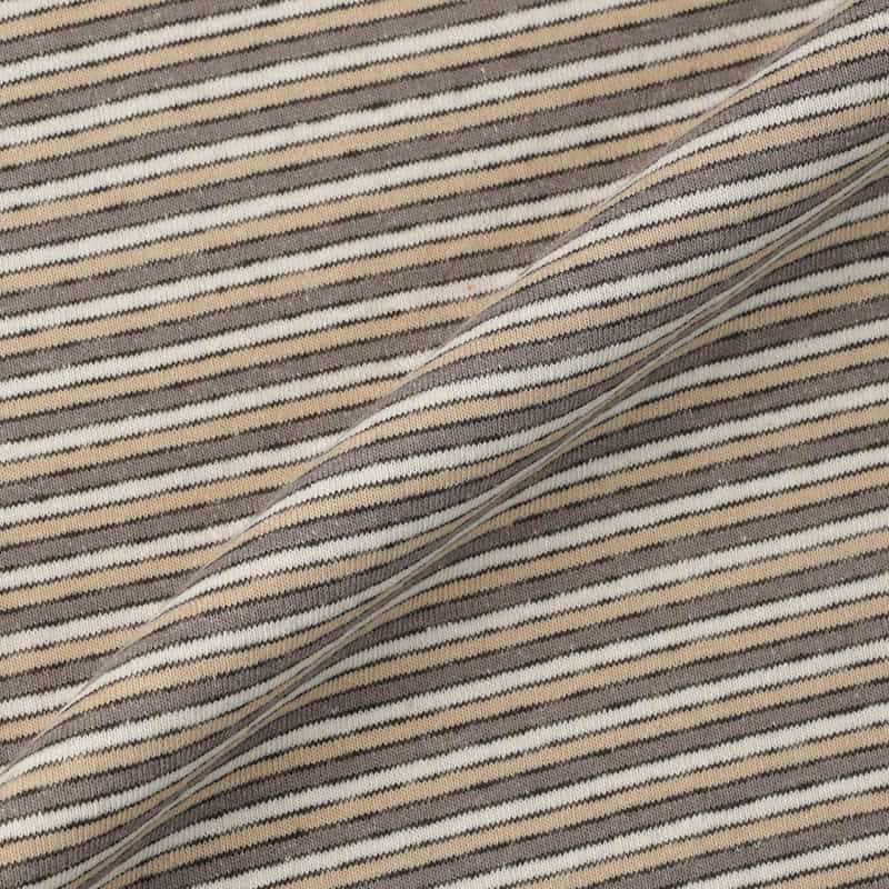 BARNEYS NEW YORK マルチボーダー柄Tシャツ BEIGE