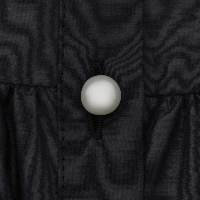 BARNEYS NEW YORK ウォッシャブル ギャザーブラウス NAVY