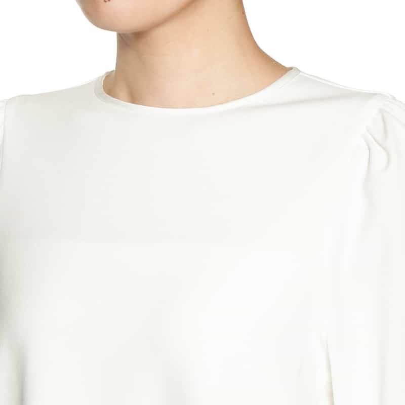 BARNEYS NEW YORK ウォッシャブル バックティアードブラウス OFF WHITE