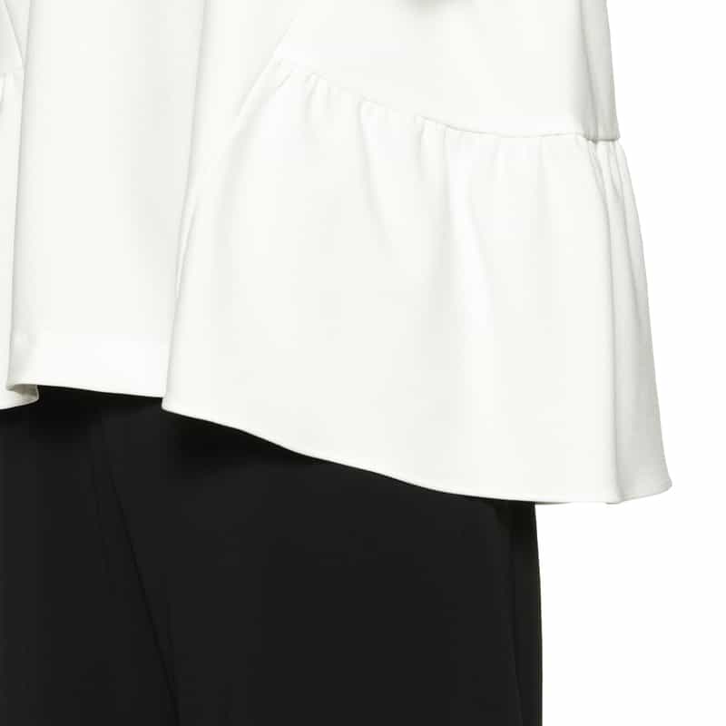 BARNEYS NEW YORK ウォッシャブル バックティアードブラウス OFF WHITE