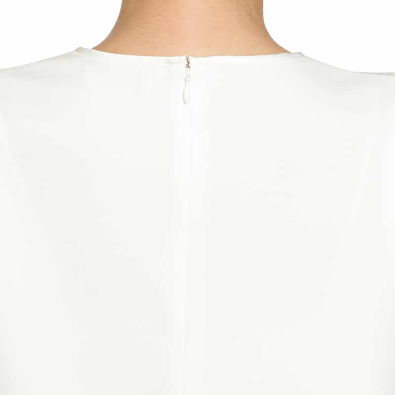 BARNEYS NEW YORK ウォッシャブル バックティアードブラウス OFF WHITE