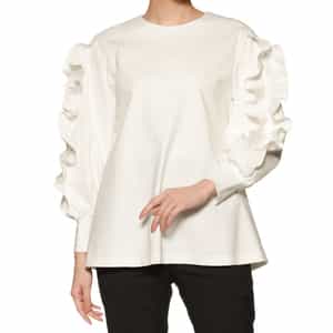 ウォッシャブル フリルスリーブ カットソー