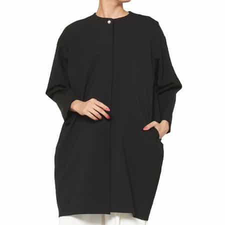 バックフリル コクーンコート