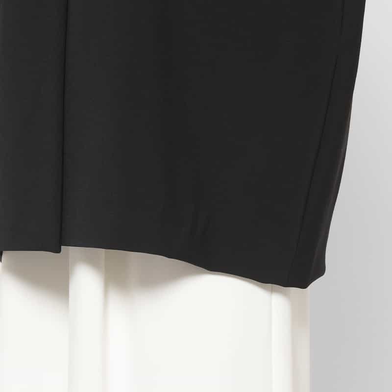 BARNEYS NEW YORK バックフリル コクーンコート BLACK