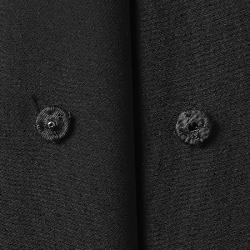 BARNEYS NEW YORK バックフリル コクーンコート BLACK